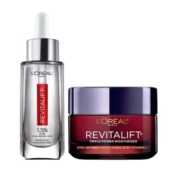 L’Oreal Paris Revitalift 透明质酸精华+面霜 补水保湿 适合干性肤质 精华30ml+面霜48g