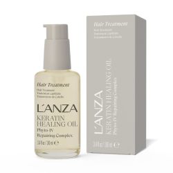 L'ANZA 角蛋白修复头发油护理,角蛋白头发护理,适用于受损头发,恢复和滋养,无硫酸盐修复油 适用于头发,含植物 IV 复合物,无刺激性头发护理