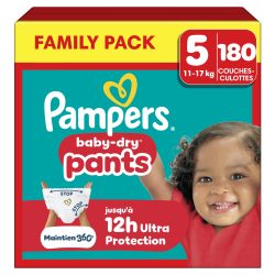 Pampers 帮宝适 婴儿干爽裤 5 号 180 包 22-30 磅 360° 防漏 适合日夜