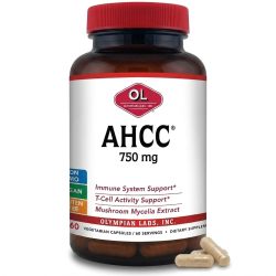 Olympian Labs Premium AHCC Supplement–750mg of AHCC per Capsule–Supports Immune Health, Liver Function, and Natural Killer Cell Activity- 60 Caps