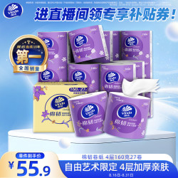 维达 立体美系列 有芯卷纸 4层*160g*27卷
