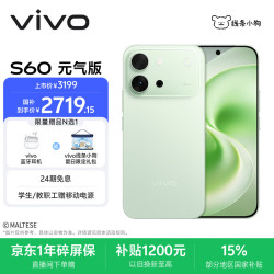 vivo S60 元气版  4K原生感Live 湿手秒开超声波指纹2.0 5G手机 初夏绿 12GB+256GB