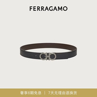 Salvatore Ferragamo 男士牛皮革板扣腰带675542 0464231 黑色 110