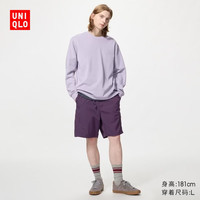 优衣库 482937 尼龙工装短裤 灰紫色 XS