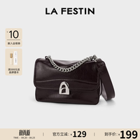 La Festin 牛皮通勤单肩斜挎包 栗子棕