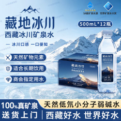5100 藏地冰川矿泉水500ml整箱天然弱碱水偏硅酸低氘小分子健康饮用水 500ml*12瓶