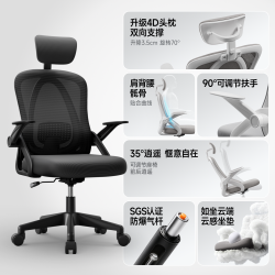 艺颂 人体工学椅子护腰电脑椅家用舒适久坐可躺办公室靠背座椅电竞椅子