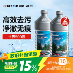 蓝星 BLUESTAR汽车玻璃水0° 2L*2瓶 去油膜雨刮水雨刷精车用夏季清洁液