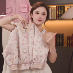 〖ANDI〗订制秋款女童中大童国风重工爱心刺绣POLO外套2666