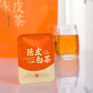好茶夫 甄选陈皮白茶小方片寿眉饼福鼎老白茶新会陈皮独立包装茶香浓郁