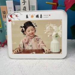 事柿如意照片定制陶瓷家用摆台相框全家福亲子照创意礼物复古相册