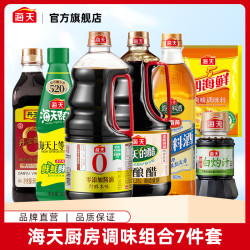 海天 厨房调味大礼包 即醇本味酱油蚝油料酒香醋到手共7件