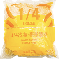 密薯奇谭 1/4冷冻细薯条 咸味裹粉 4斤 半成品
