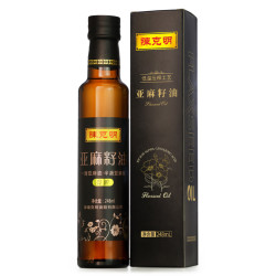 陈克明 低温冷榨1级亚麻籽油248ml瓶1瓶装拌酸奶凉拌营养健康好油