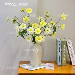 蝴蝶洋牡丹花仿真花客厅餐桌装饰床头柜高级感陶瓷摆件家