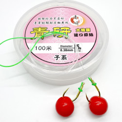 青鱼子线青研定制钓鱼成品子线精绑鲢鳙倒刺子线鱼钩双钩青鱼草鱼