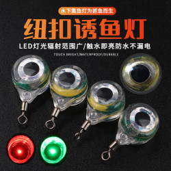 鱼眼诱鱼灯LED水下路亚鱼饵灯纽扣诱鱼灯电子入水亮诱鱼灯夜钓