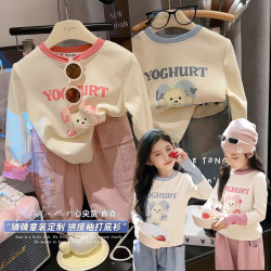 女童春秋款T恤2025新款秋季洋气甜美女孩上衣38452