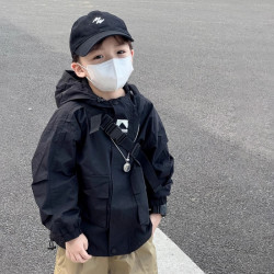 男童外套春秋款206新款洋气儿童户外帅气时髦冲锋衣宝宝夹克风衣