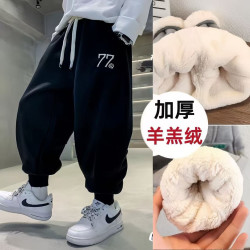 一条过冬儿童加绒运动裤男童女童冬季时尚休闲裤一体绒