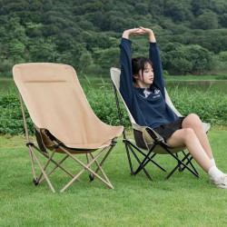 户外折叠椅子便携式野外露营钓鱼凳子野餐月亮椅躺椅美术生写生椅