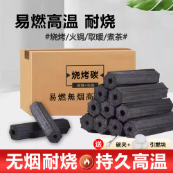 无烟木炭烧烤碳果木炭家用炭烤炉速燃竹炭专用碳机制碳火引燃取暖