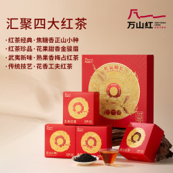 万山红 特级金骏眉一级正山小种茶叶红茶红运绵长礼盒装送礼送人