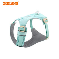 ZOOLAND 狗狗胸背带可调节域揽狗背带小中大型犬遛狗防挣脱牵引绳透气轻便 ZLHA-046A春日青 M