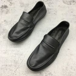 ECQO ACC休闲男皮鞋夏季休闲男舒适黑色真皮软皮豆豆鞋男士休闲鞋