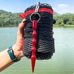 谷麦鱼护网渔护野钓专用速干涂胶挂胶便携鱼网袋小网眼装鱼袋篓兜