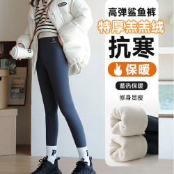 女童鲨鱼裤打底裤加绒外穿秋冬款加厚中大童春秋儿童女孩冬装裤子