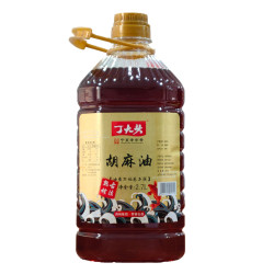 2.7L丁大头纯胡麻油正品；压榨亚麻籽油宁夏小磨油