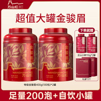 万山红 茶业金骏眉蜜香红茶特级茶叶大份量独立小包400g（100包）