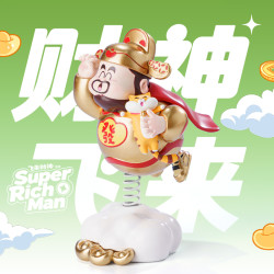 正想 2026飞来财神招财猫车载中控台潮玩摆件工位送闺蜜定制礼物