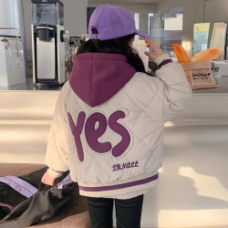 女童装秋冬装棉衣2025新款儿童外套中大童加厚假两件棉服