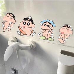 蜡笔小新卡通贴纸墙贴马桶贴居家贴画卫生间防水贴纸