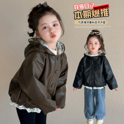 加绒蕾丝连帽2026外套爆款春秋冬季新款中小童洋加厚女童女童春装