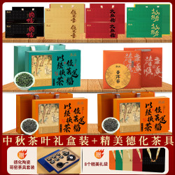 郡望堂号 送礼茶叶精选六大茗茶高档礼盒装大套组茶叶茶具组合