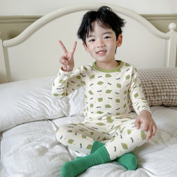 宝宝纯棉内衣新款儿童秋衣秋裤套装男女童家居服儿童睡衣女孩童装