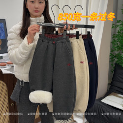男女童加绒冬季中大童灯笼裤松紧束脚裤