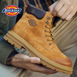Dickies 情侣款春季保暖大黄靴2026百搭时尚马丁靴东北加绒雪地靴