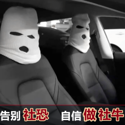 英为个性搞笑毛绒座椅头套汽车车上车内配饰车载装饰帽子通用配件