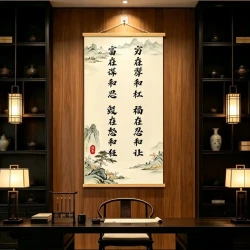 科卡 正品新中式励志书法字画挂画客厅办公室书房装饰画