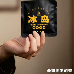冰岛2020年黑金方片春茶纯料普洱生茶8克/片