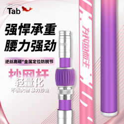 塔波尔 钓鱼碳素抄网杆抄网竿伸缩抄鱼捞鱼猛男粉精品渔具黑坑竞技