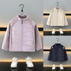 秋冬新款立领夹克棉服上衣儿童休闲中大童保暖内穿外穿