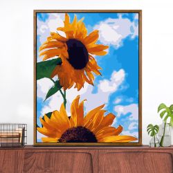 向阳而生向日葵|真心数字油画diy填色涂色风景自绘填充油彩画向阳