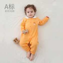 新生婴儿连体衣春秋装衣服夏季睡衣男女薄款纯棉舒绒A类哈衣爬服