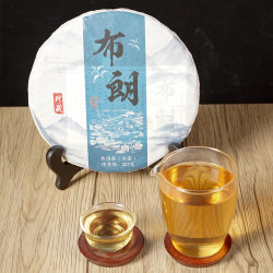 布朗生普洱茶云南七子饼茶叶生茶花香果香回甘357珍藏云南茶叶