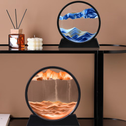 3D山水流沙画摆件家居汽车办公解压装饰工艺品